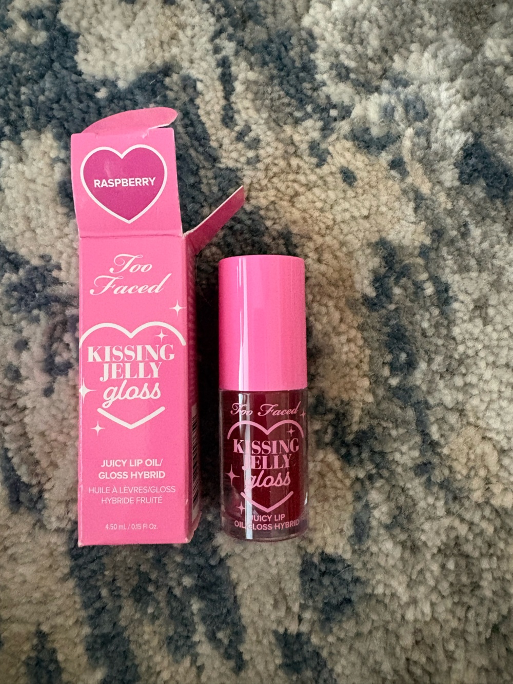 Too Faced Kissing Jelly Gloss — Raspberry Pink High-Shine Lip Oil